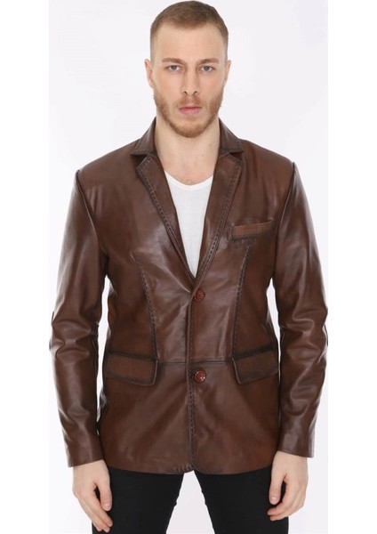 Deri Erkek Deri Ceket Blazer