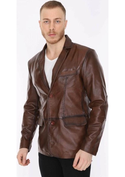 Deri Erkek Deri Ceket Blazer