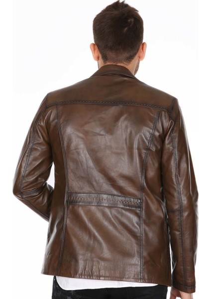 Deri Erkek Jack Casual Deri Mont