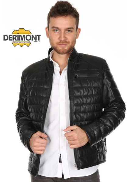 Deri Erkek Şişme Deri Mont