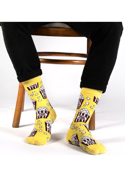 Ozzy Socks Pop Corn Desenli Çorap