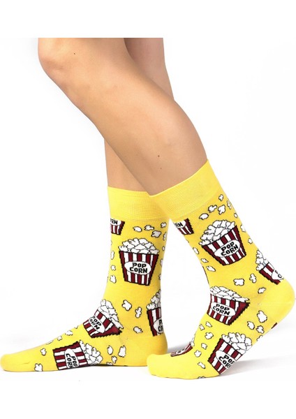 Ozzy Socks 2'li Pop Corn Desenli Çorap