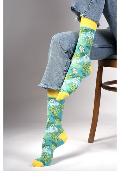 Ozzy Socks Lime Desenli Çorap