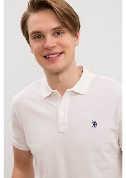 Erkek Ecru Basic T-Shirt 50217612-VR019