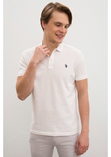 Erkek Ecru Basic T-Shirt 50217612-VR019