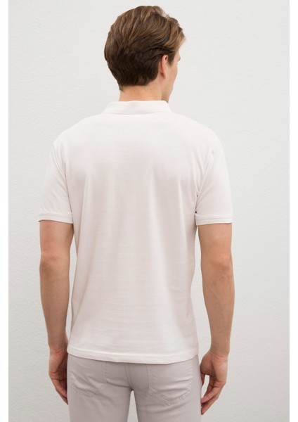 Erkek Ecru Basic T-Shirt 50217612-VR019