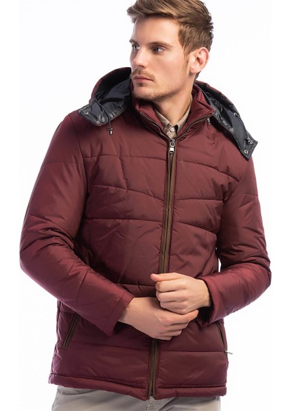 M8623 Bordo Erkek Mont