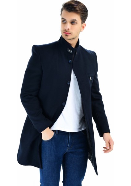 PLT8367 DEWBERRY ERKEK PALTO-LACİVERT fiyatları