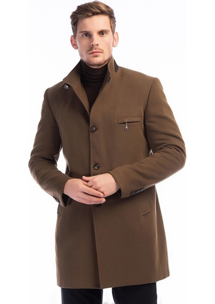 Plt8367 Erkek Palto-Camel
