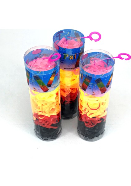 Karışık Renkli Ince Lastik Toka 3 Paket