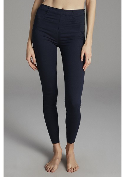 Koyu Denim Corset Denim Jeggings Tayt