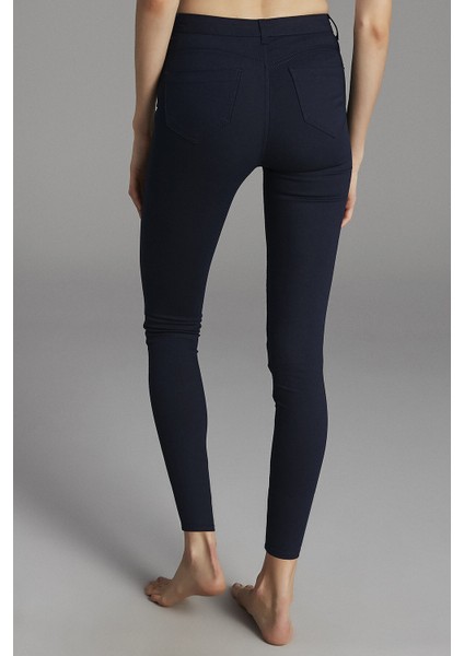 Koyu Denim Corset Denim Jeggings Tayt modelleri