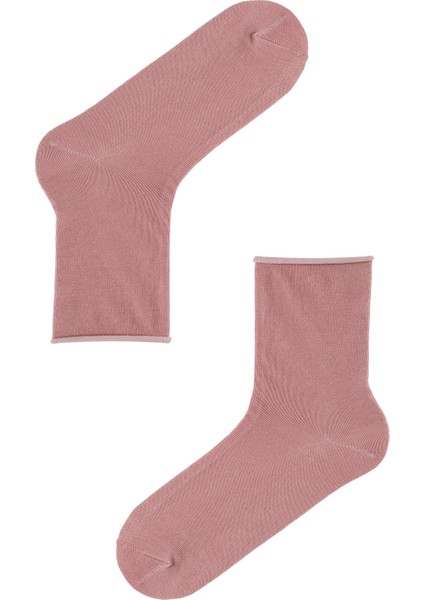 Pembe - Çok Renkli Simple 4'lü Soket Çorap modelleri