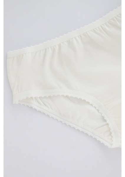 Çok Renkli Kız Çocuk Organic Cotton 3'lü Slip Külot
