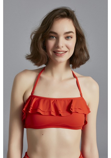 Turuncu Riley Strapless Bikini Üstü