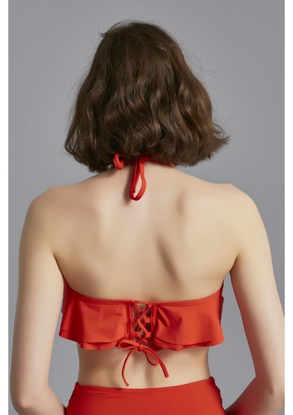 Turuncu Riley Strapless Bikini Üstü fiyatları