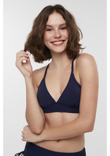 Lacivert Basic Bralette Bikini Üstü