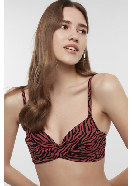 Çok Renkli Savage Wrappy Bikini Üstü