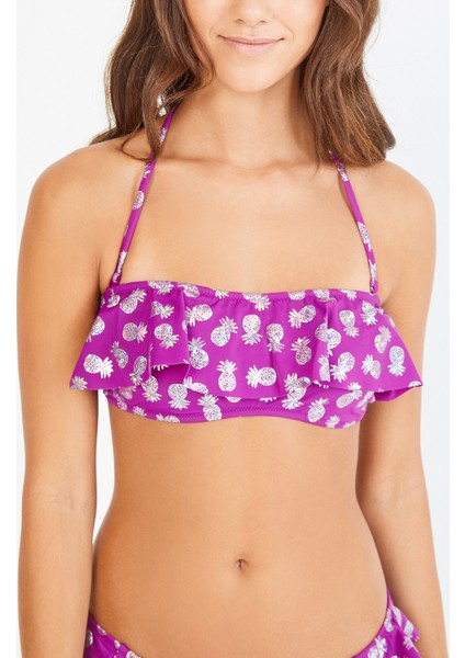 Dut Pineapple Bandeau Bikini Üstü