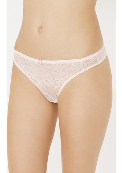 Toz Pembe Wow Lace String Külot