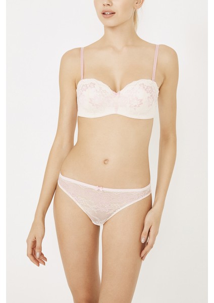 Toz Pembe Wow Lace String Külot
