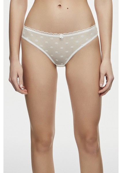 Beyaz Lotus Daisy Brazilian Külot
