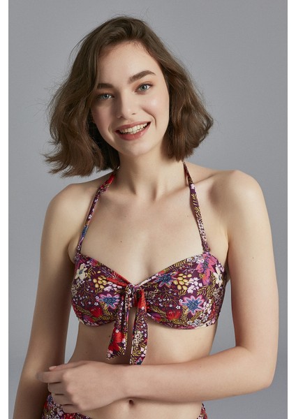 Mürdüm Antique Bandeau Knot Bikini Üstü fiyatları