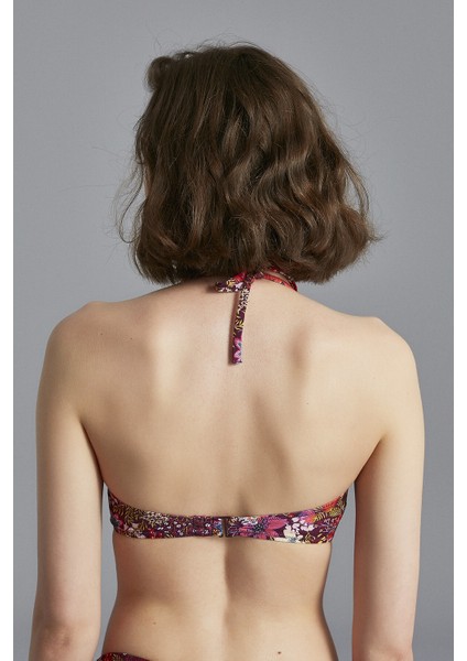 Mürdüm Antique Bandeau Knot Bikini Üstü modelleri