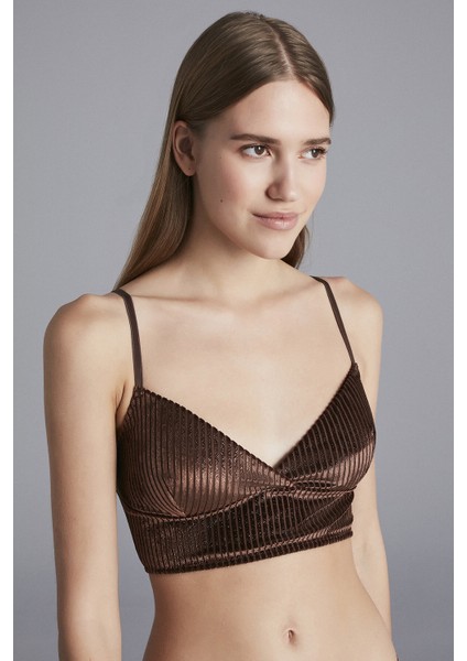 Bakır Kahve Corded Bralet