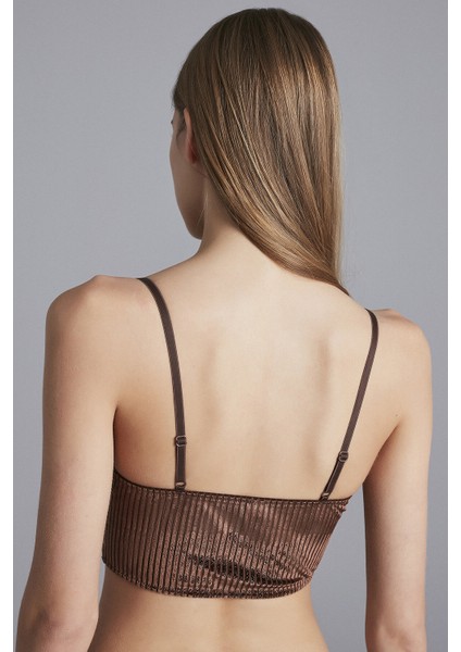 Bakır Kahve Corded Bralet modelleri