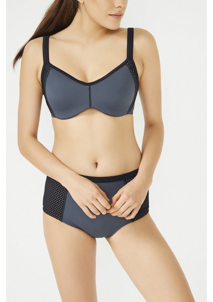 Dark Grey Basic Plus Form Bikini Üstü fiyatları