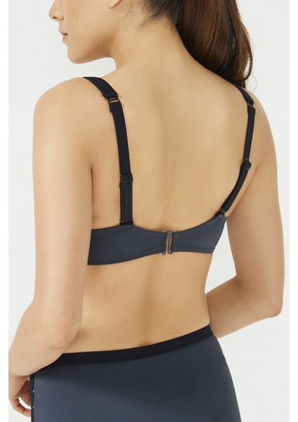 Dark Grey Basic Plus Form Bikini Üstü modelleri