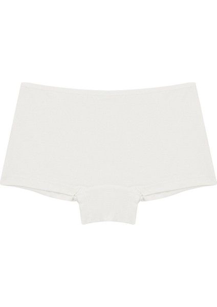 Kırık Beyaz Kız Çocuk Organic Cotton 2'li Boxer