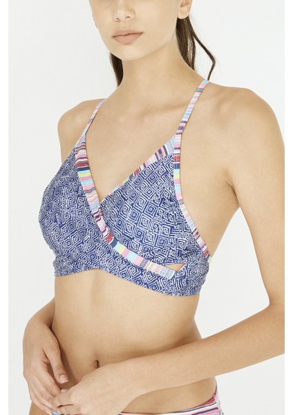 Baskılı Shambala Wrap Bikini Üstü