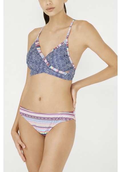Baskılı Shambala Wrap Bikini Üstü modelleri