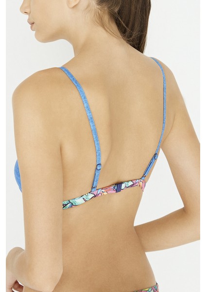Denim Look Üçgen Fit Bikini Üstü fiyatları