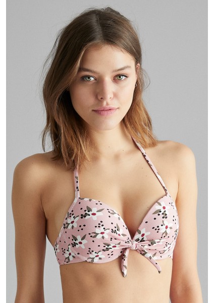 Pembe Beverly Cup Bikini Üstü