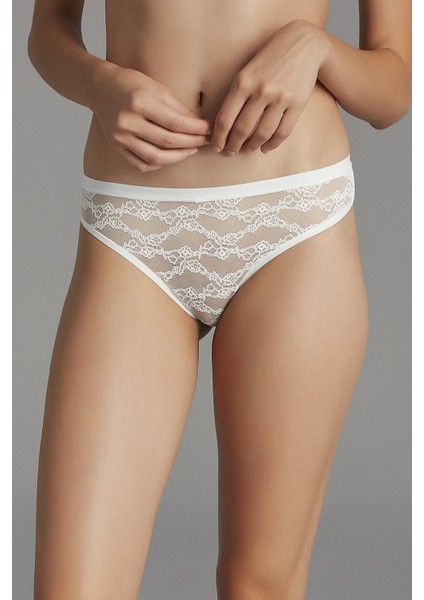 Beyaz Lacy Brazilian Külot modelleri