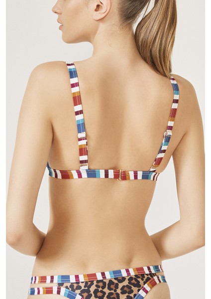 Baskılı Linosa Üçgen Fit Bikini Üstü fiyatları