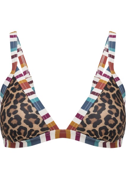 Baskılı Linosa Üçgen Fit Bikini Üstü fırsatları