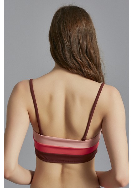 Çizgili Marissa Bandeau Bikini Üstü