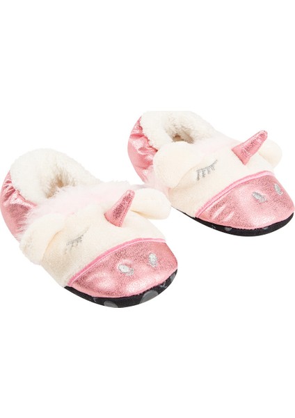 Çok Renkli Kız Çocuk Fuzzy Unicorn Patik Çorap