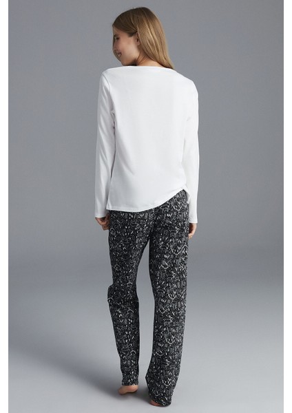 Siyah Wonderland Pijama Takımı