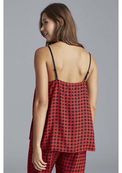 Kırmızı Red Gingham Atlet
