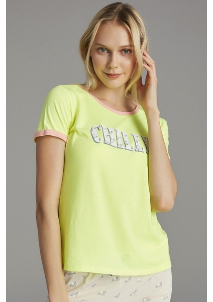 Neon Sarı Chilly Tişört