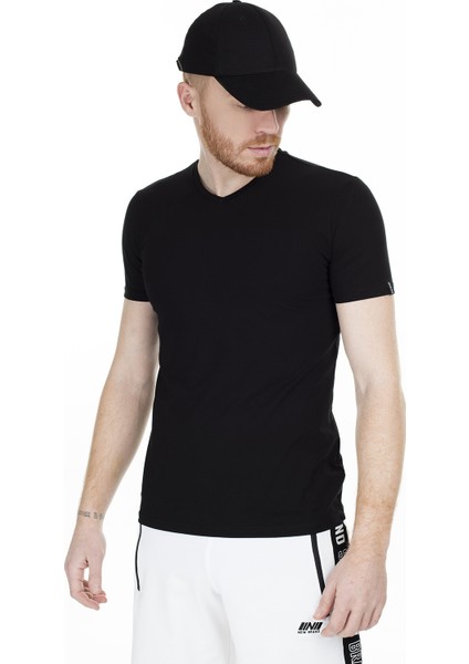 V Yaka T-Shirt Erkek T-Shirt N08Er modelleri