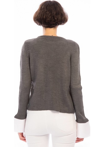 8506003 İnce Fitilli Kaşkorse Manşeti Garnili Uzun Kol Bluz fiyatları