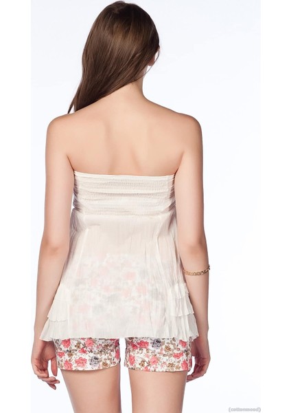 C1007 Padli nervürlü bluz EKR fiyatları