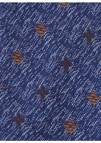 ALTINYILDIZ CLASSICS Erkek Mavi-kahverengi Desenli Nano Kravat-mendil Set fiyatları