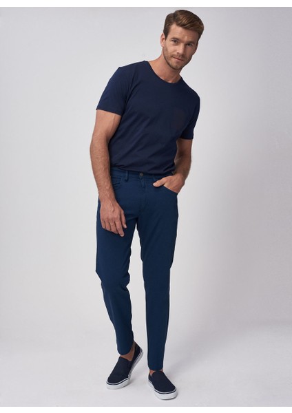 ALTINYILDIZ CLASSICS Erkek İndigo Regular Fit Desenli Pantolon 4A0118200031 fiyatları